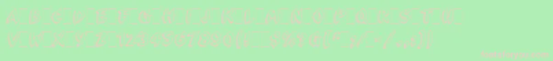 ScribaLetPlain.1.0 Font – Pink Fonts on Green Background