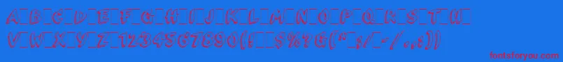 Police ScribaLetPlain.1.0 – polices rouges sur fond bleu