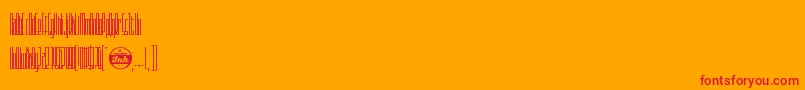 Sothin-Schriftart – Rote Schriften auf orangefarbenem Hintergrund
