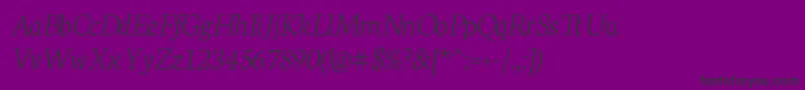 NeutonExtralightItalic Font – Black Fonts on Purple Background