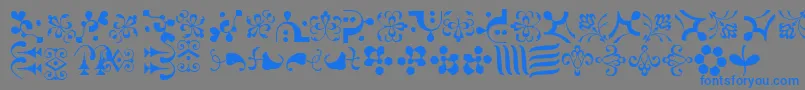 CaravanLhOne Font – Blue Fonts on Gray Background