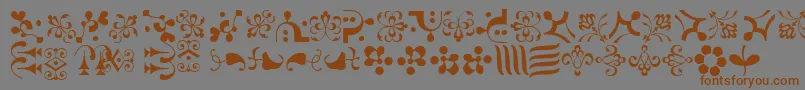 CaravanLhOne Font – Brown Fonts on Gray Background