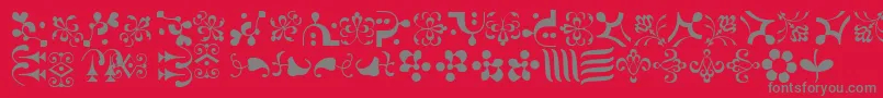 CaravanLhOne Font – Gray Fonts on Red Background