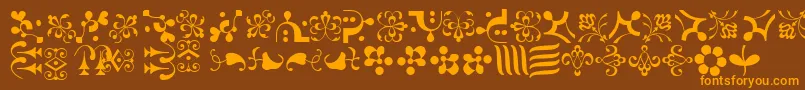 CaravanLhOne Font – Orange Fonts on Brown Background