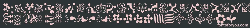 CaravanLhOne-Schriftart – Rosa Schriften auf schwarzem Hintergrund