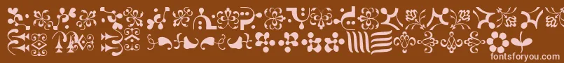CaravanLhOne Font – Pink Fonts on Brown Background