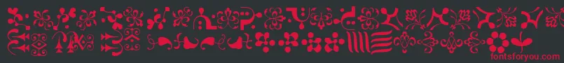 CaravanLhOne Font – Red Fonts on Black Background