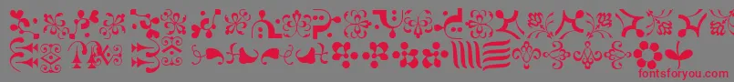 CaravanLhOne Font – Red Fonts on Gray Background