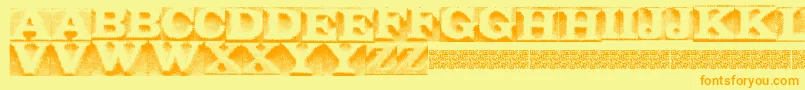 Skylimit Font – Orange Fonts on Yellow Background