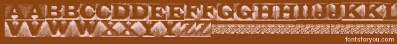 Шрифт Skylimit – розовые шрифты на коричневом фоне