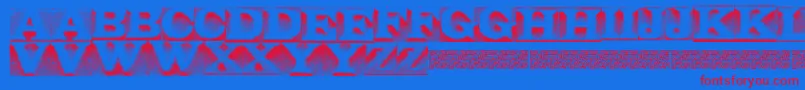 Skylimit Font – Red Fonts on Blue Background