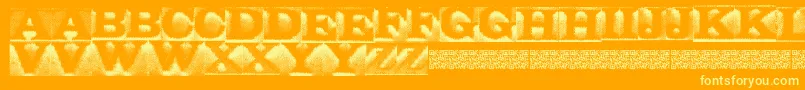 Skylimit Font – Yellow Fonts on Orange Background