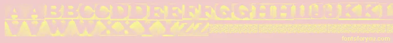 Police Skylimit – polices jaunes sur fond rose