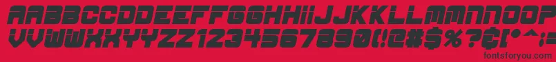 EspBoldItalic Font – Black Fonts on Red Background