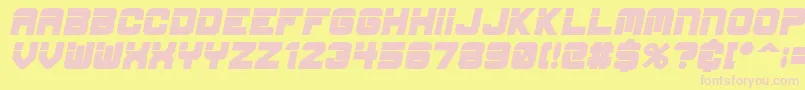 EspBoldItalic Font – Pink Fonts on Yellow Background