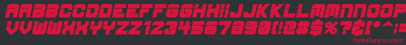 EspBoldItalic Font – Red Fonts on Black Background
