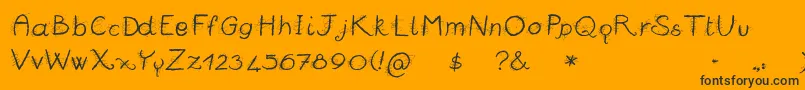 Mussati Font – Black Fonts on Orange Background