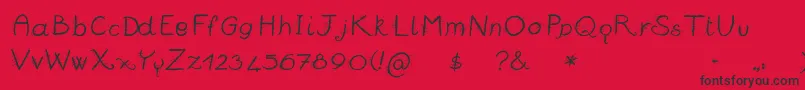 Mussati Font – Black Fonts on Red Background