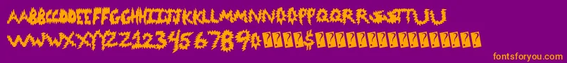 Codedanger Font – Orange Fonts on Purple Background