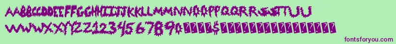 Codedanger Font – Purple Fonts on Green Background