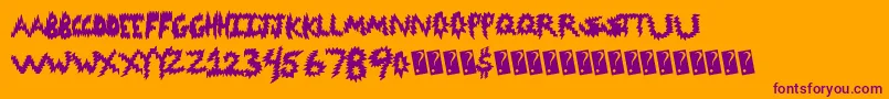 Codedanger Font – Purple Fonts on Orange Background