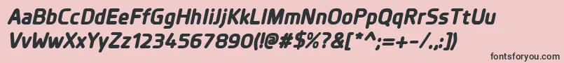 PlanerExtrabolditalic Font – Black Fonts on Pink Background
