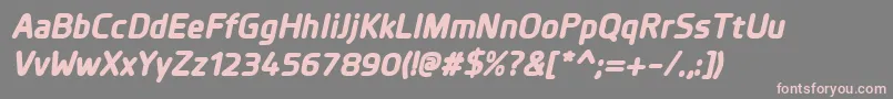 PlanerExtrabolditalic Font – Pink Fonts on Gray Background