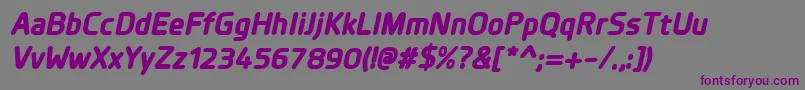 PlanerExtrabolditalic Font – Purple Fonts on Gray Background