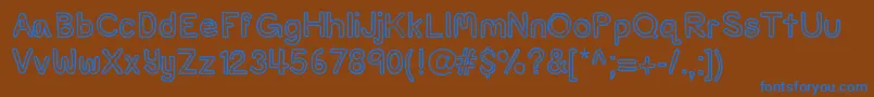 Weitere Informationen zur Popsicle-Schriftart Popsicle-Schriftart – Blaue Schriften auf braunem Hintergrund