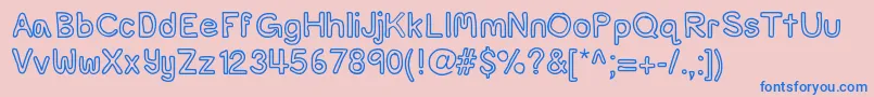 Popsicle Font – Blue Fonts on Pink Background