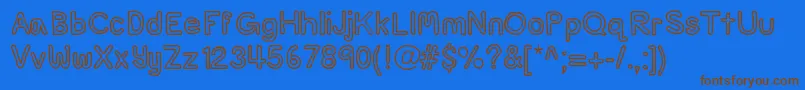 Weitere Informationen zur Popsicle-Schriftart Popsicle-Schriftart – Braune Schriften auf blauem Hintergrund