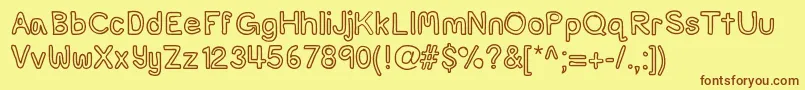 Popsicle Font – Brown Fonts on Yellow Background