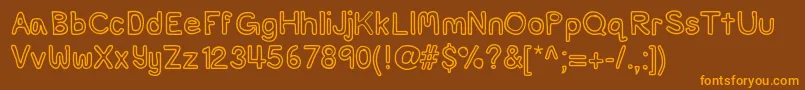Popsicle Font – Orange Fonts on Brown Background