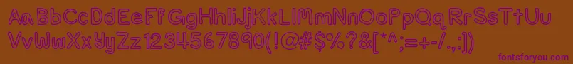Popsicle Font – Purple Fonts on Brown Background