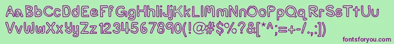 Popsicle Font – Purple Fonts on Green Background