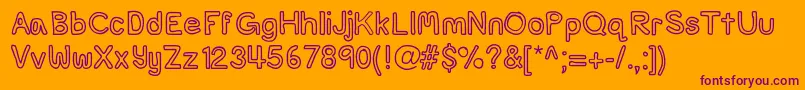 Popsicle-Schriftart – Violette Schriften auf orangefarbenem Hintergrund
