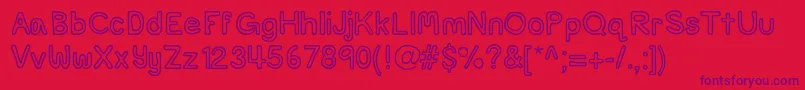 Popsicle-Schriftart – Violette Schriften auf rotem Hintergrund