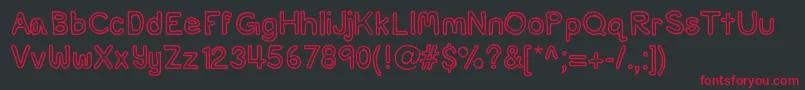 Popsicle Font – Red Fonts on Black Background