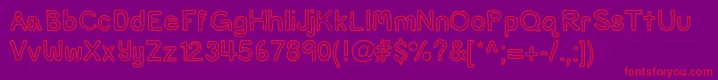 Popsicle Font – Red Fonts on Purple Background