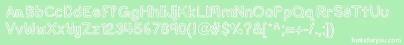 Popsicle Font – White Fonts on Green Background