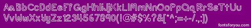 Weitere Informationen zur Popsicle-Schriftart Popsicle-Schriftart – Weiße Schriften auf violettem Hintergrund