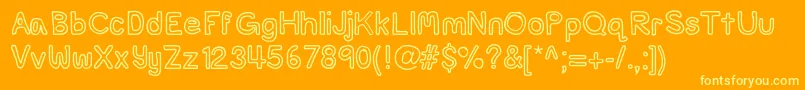 Popsicle Font – Yellow Fonts on Orange Background