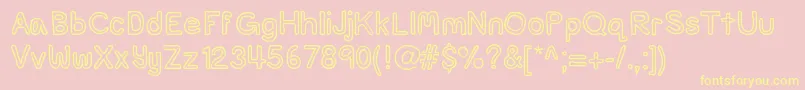 Popsicle Font – Yellow Fonts on Pink Background