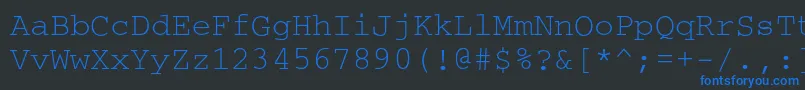 フォントCourierc – 黒い背景に青い文字