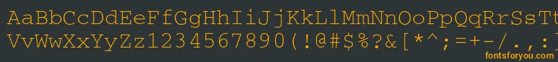 fuente Courierc – Fuentes Naranjas Sobre Fondo Negro