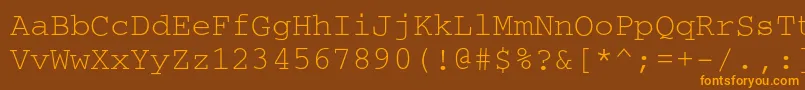 Шрифт Courierc – оранжевые шрифты на коричневом фоне