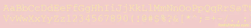 Courierc Font – Yellow Fonts on Pink Background
