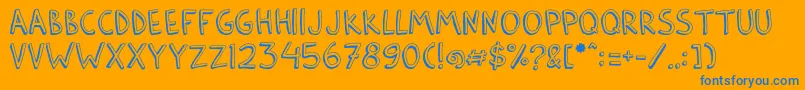 BarlowByThunderpandaVer02 Font – Blue Fonts on Orange Background