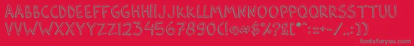 BarlowByThunderpandaVer02 Font – Gray Fonts on Red Background