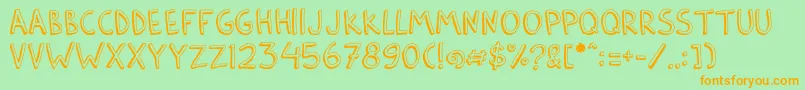 BarlowByThunderpandaVer02 Font – Orange Fonts on Green Background